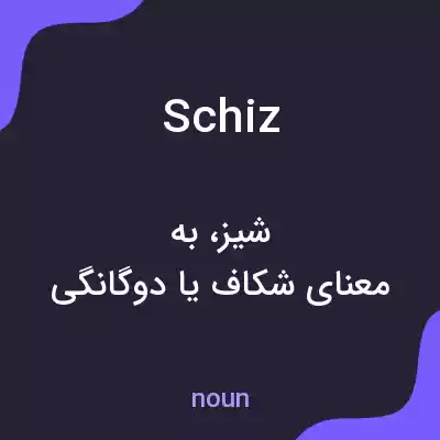 معنی schiz به فارسی معنی schiz به فارسی