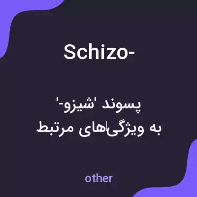 معنی schizo- به فارسی معنی schizo- به فارسی