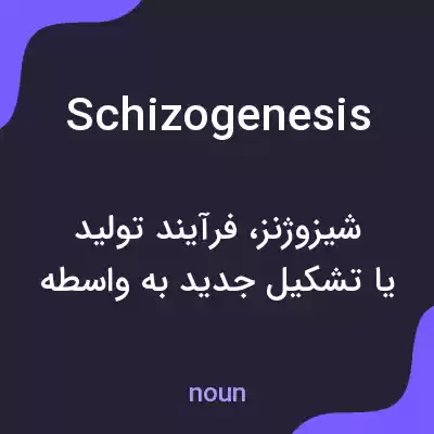 معنی schizogenesis به فارسی معنی schizogenesis به فارسی