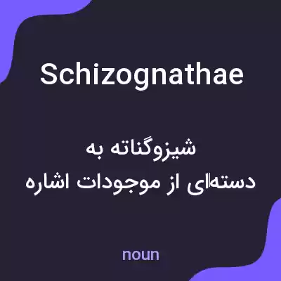 معنی schizognathae به فارسی معنی schizognathae به فارسی