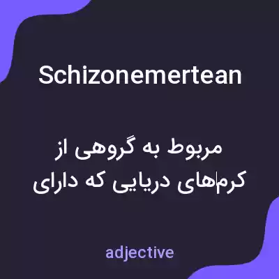 معنی schizonemertean به فارسی معنی schizonemertean به فارسی