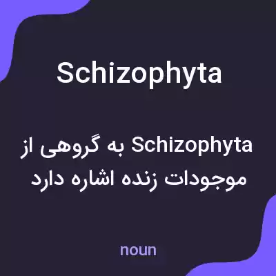 معنی schizophyta به فارسی