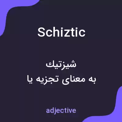 معنی schiztic به فارسی معنی schiztic به فارسی