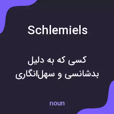 معنی schlemiels به فارسی معنی schlemiels به فارسی