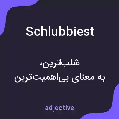 معنی schlubbiest به فارسی معنی schlubbiest به فارسی