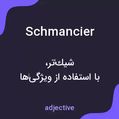 معنی schmancier به فارسی معنی schmancier به فارسی