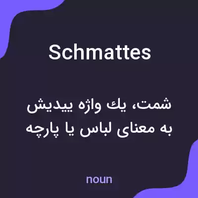 معنی schmattes به فارسی معنی schmattes به فارسی