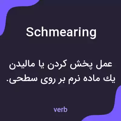 معنی schmearing به فارسی معنی schmearing به فارسی