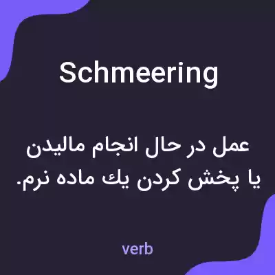 معنی schmeering به فارسی معنی schmeering به فارسی