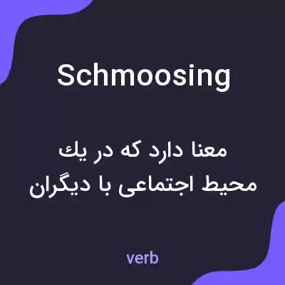 معنی schmoosing به فارسی معنی schmoosing به فارسی
