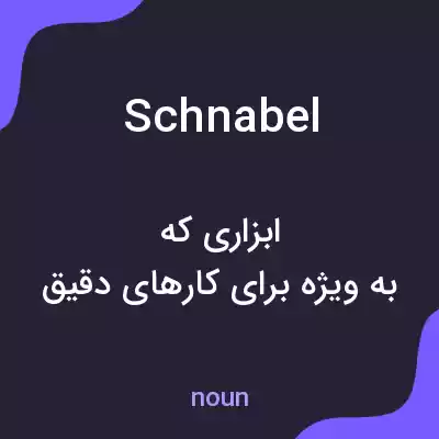 معنی schnabel به فارسی معنی schnabel به فارسی