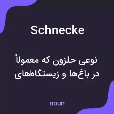 معنی schnecke به فارسی
