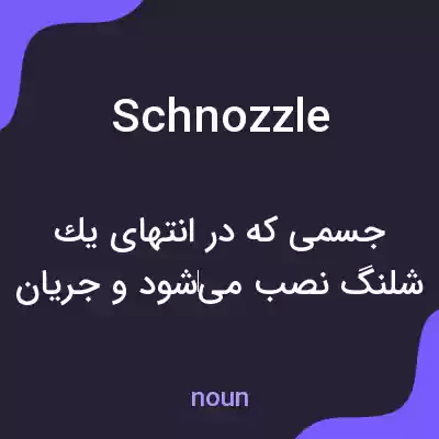 معنی schnozzle به فارسی معنی schnozzle به فارسی
