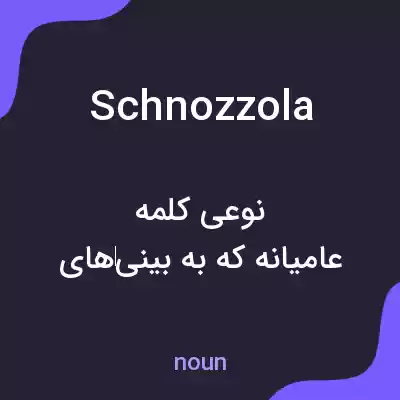 معنی schnozzola به فارسی معنی schnozzola به فارسی