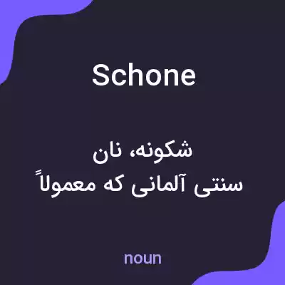 معنی schone به فارسی معنی schone به فارسی