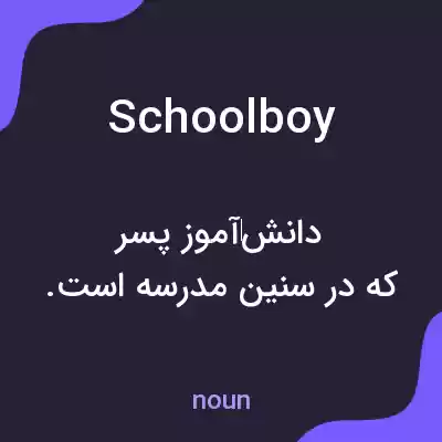 معنی schoolboy به فارسی معنی schoolboy به فارسی