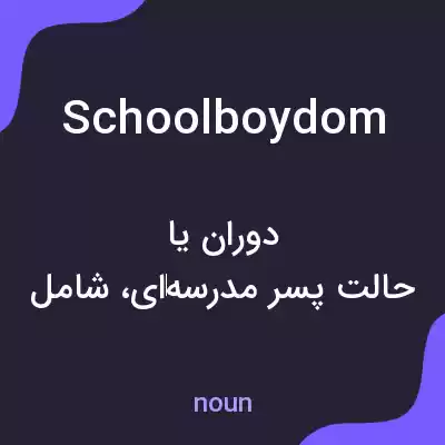 معنی schoolboydom به فارسی معنی schoolboydom به فارسی
