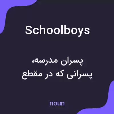 معنی schoolboys به فارسی معنی schoolboys به فارسی