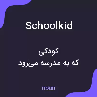معنی schoolkid به فارسی