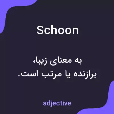 معنی schoon به فارسی معنی schoon به فارسی
