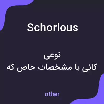 معنی schorlous به فارسی