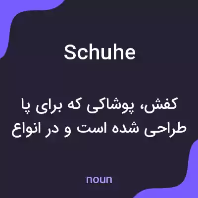 معنی schuhe به فارسی