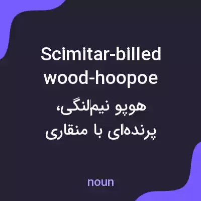 معنی scimitar-billed wood-hoopoe به فارسی معنی scimitar-billed wood-hoopoe به فارسی