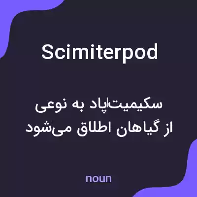 معنی scimiterpod به فارسی معنی scimiterpod به فارسی