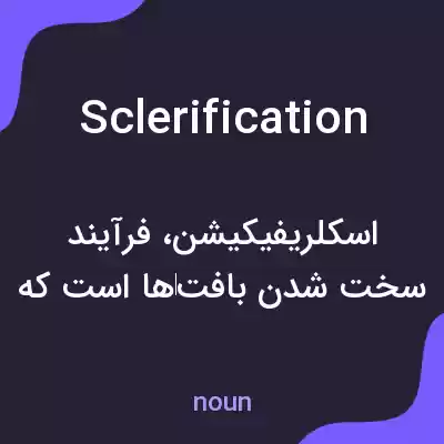 معنی sclerification به فارسی معنی sclerification به فارسی