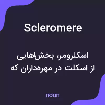 معنی scleromere به فارسی معنی scleromere به فارسی