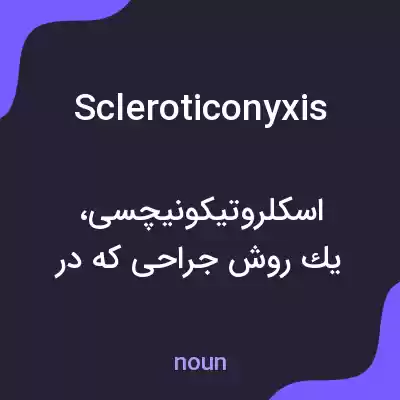 معنی scleroticonyxis به فارسی معنی scleroticonyxis به فارسی