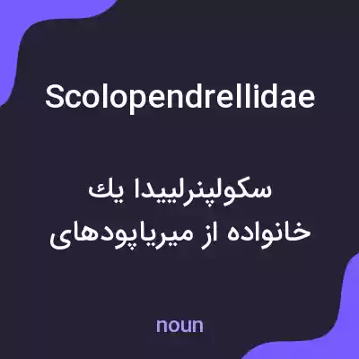 معنی scolopendrellidae به فارسی معنی scolopendrellidae به فارسی