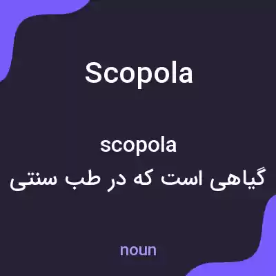 معنی scopola به فارسی معنی scopola به فارسی