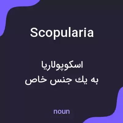 معنی scopularia به فارسی معنی scopularia به فارسی