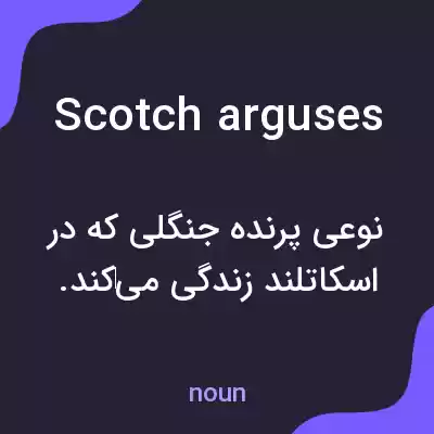 معنی scotch arguses به فارسی معنی scotch arguses به فارسی