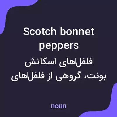 معنی scotch bonnet peppers به فارسی معنی scotch bonnet peppers به فارسی