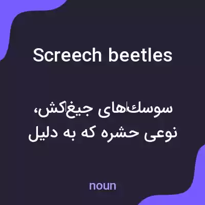 معنی screech beetles به فارسی معنی screech beetles به فارسی