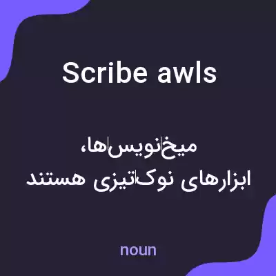 معنی scribe awls به فارسی معنی scribe awls به فارسی