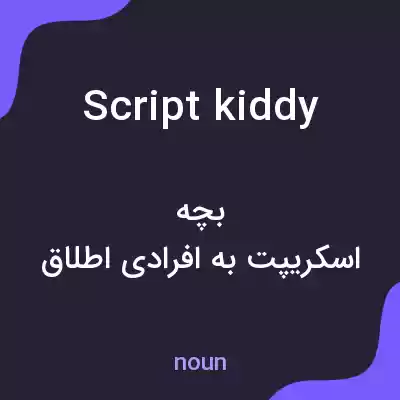 معنی script kiddy به فارسی