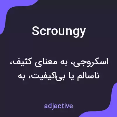معنی scroungy به فارسی معنی scroungy به فارسی