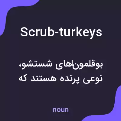 معنی scrub-turkeys به فارسی معنی scrub-turkeys به فارسی