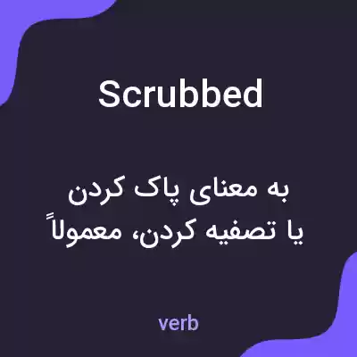معنی scrubbed به فارسی معنی scrubbed به فارسی