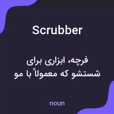 معنی scrubber به فارسی معنی scrubber به فارسی