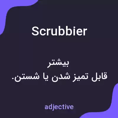معنی scrubbier به فارسی معنی scrubbier به فارسی