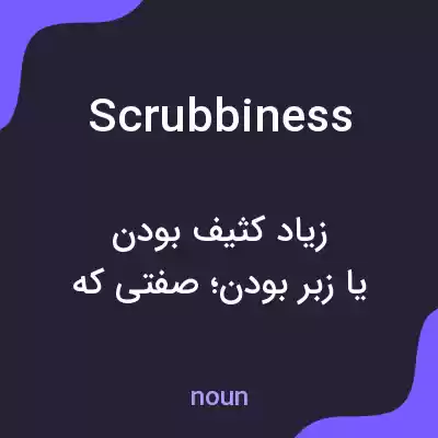 معنی scrubbiness به فارسی معنی scrubbiness به فارسی