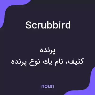 معنی scrubbird به فارسی معنی scrubbird به فارسی