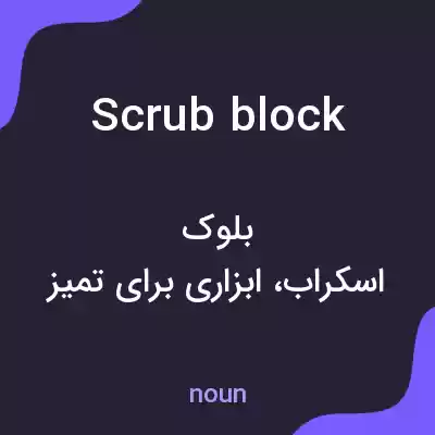 معنی scrub block به فارسی