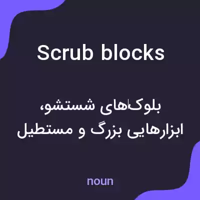 معنی scrub blocks به فارسی معنی scrub blocks به فارسی
