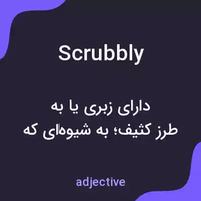 معنی scrubbly به فارسی معنی scrubbly به فارسی
