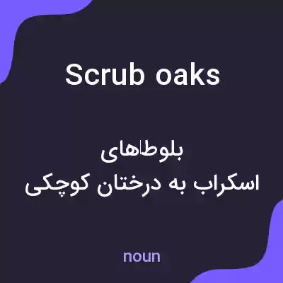 معنی scrub oaks به فارسی معنی scrub oaks به فارسی